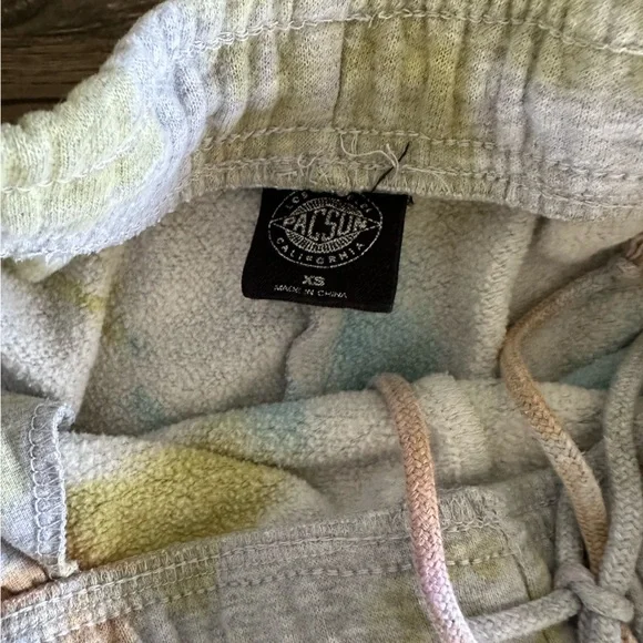 PACSUN PAC SUN Trippy Tie Dye Rainbow Sweat Pants Sweatpants | XS | Gray - Picture 5 of 8